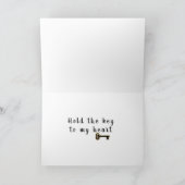 Carte Vous tenez la clé de mon cœur (Intérieur)