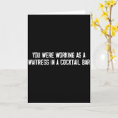 Carte Vous travaillez comme serveuse dans un bar à queue (Fleur jaune)