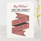 Carte Vous valez la peine de l'informatique/du planifica (Fleur jaune)