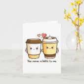 Carte Vous voulez dire une latte à moi Valentines Jour P (Fleur jaune)