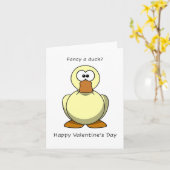 Carte Vous voulez un canard ?, Heureuse Sainte-Valentin (Fleur jaune)