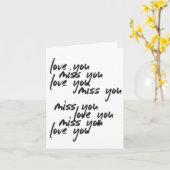 Carte Vous Vous Manquez De L'Amour | Script décontracté  (Fleur jaune)