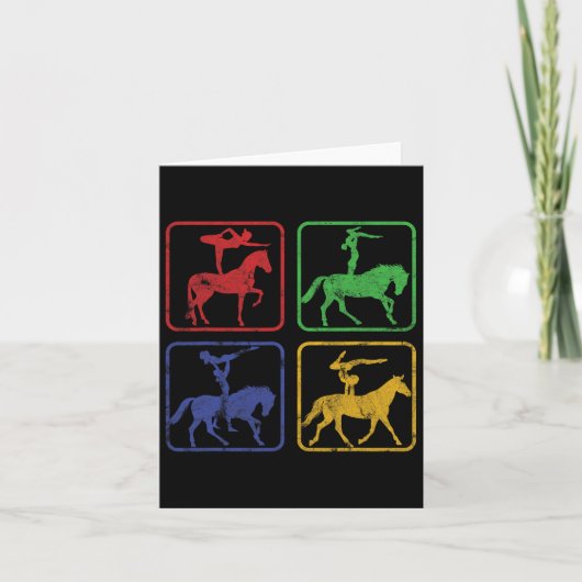 Carte Voûte équestre Chevaux d'équitation Dressa (Devant)