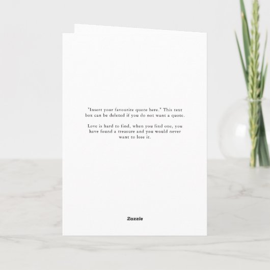 Carte Vows Minimale Script Vow Card (Dos)