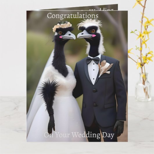 Carte "Vows plumés : une union conjugale féministe" (Fleur jaune)