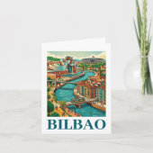 Carte Voyage à Bilbao Espagne - Architecture Colorée (Devant)