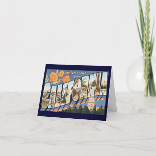 Carte Voyage à l'ancienne, Salutations des Pavots de Cal