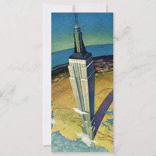 Carte Voyage à New York City Empire State Building vinta