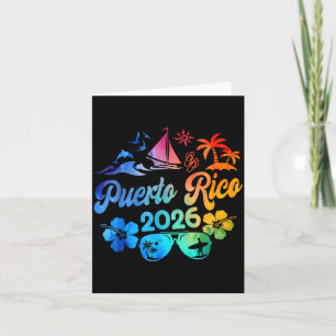 Carte Voyage à Porto Rico 2026 Teinture de plage Trip Ti