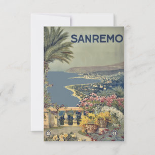 Carte Voyage à Sanremo Italie Vintage