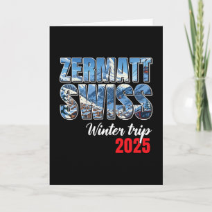 Carte Voyage à Zermatt en Suisse Hiver 2025 Ski Alpes Su