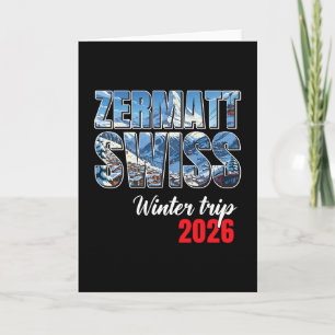 Carte Voyage à Zermatt en Suisse Hiver 2026 Alpes Ski Su