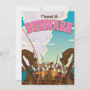 Carte Voyage au Danemark Affiche de voyage de Viking de