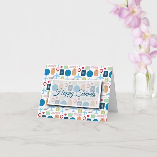 Carte Voyage autour du monde plié (Orchidée)