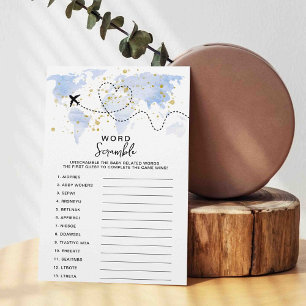 Carte Voyage Aventure Carte Baby shower Word Carte