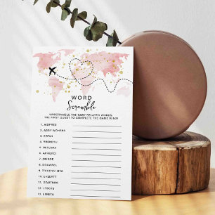 Carte Voyage Aventure Carte Baby shower Word Carte