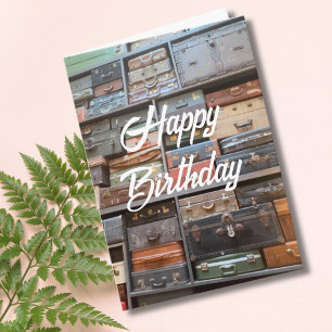 Carte Voyage Aventures, Valises Vintages, Anniversaire