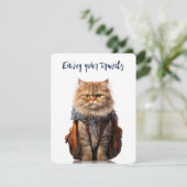Carte Voyage Chat Bon Voyage (Debout devant)