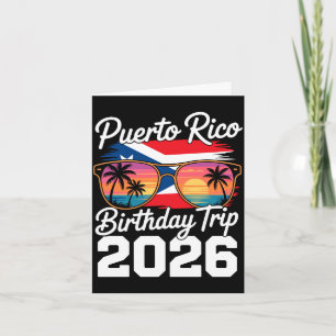 Carte Voyage d'anniversaire à Porto Rico en 2026 représe