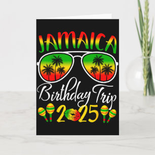 Carte Voyage d'anniversaire en Jamaïque 2025 Famille drô