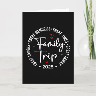 Carte Voyage de famille en vacances 2025 Groupe d'été co