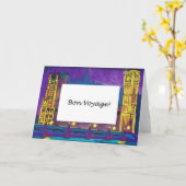 Carte Voyage de fève Londres (Fleur jaune)