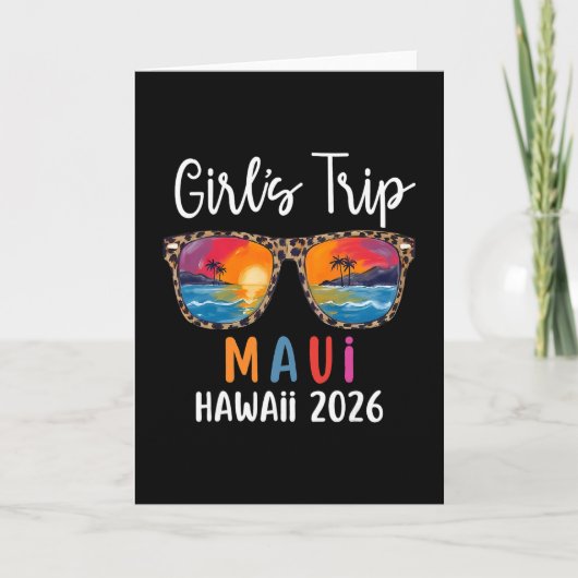 Carte Voyage de filles 2026 Maui Hawaii Week-end d'été d (Devant)
