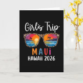 Carte Voyage de filles 2026 Maui Hawaii Week-end d'été d (Fleur jaune)