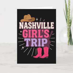 Carte Voyage de filles à Nashville Fête de jeune fille e