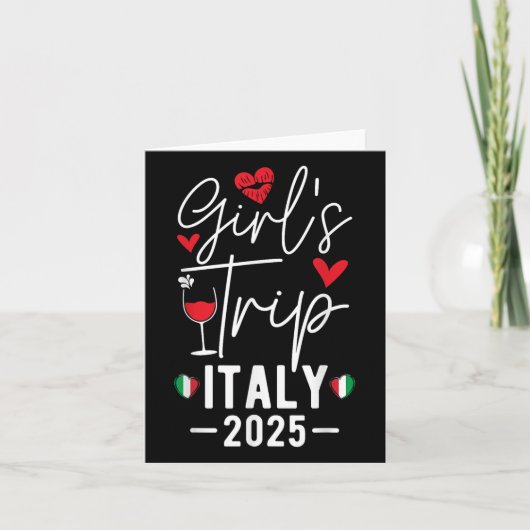 Carte Voyage de filles Italie 2025 Femmes ' ; s Week- (Devant)