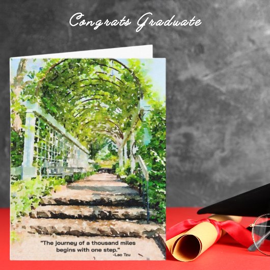 Carte Voyage de la vie commence par une étape Graduation
