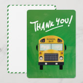 Carte Voyage de Merci : Célébrer notre héros de bus scol (Devant / Derrière)