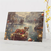 Carte Voyage de Noël de Boxer (Fleur jaune)