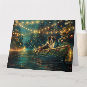Carte Voyage de Noël Festif Border Collie