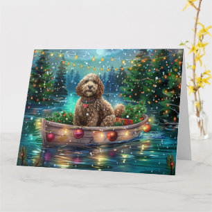 Carte Voyage de Noël Festif du Cockapoo