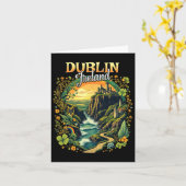 Carte Voyage de vacances à Dublin Irlande Souvenir irlan (Fleur jaune)