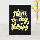 Carte Voyage Est Mon Voyageur De Vacances Thérapeutique (Fleur jaune)