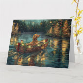 Carte Voyage festif de Noël de la livre afghane (Fleur jaune)