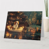 Carte Voyage festif de Noël japonais Chin (Devant)