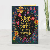 Carte Voyage fleur sauvage tendance Merci Inspirivity (Devant)