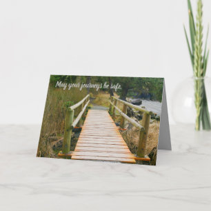 Carte voyage sûr, scène côtière, pont, nouveaux changeme