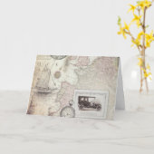 Carte Voyage vintage (Fleur jaune)