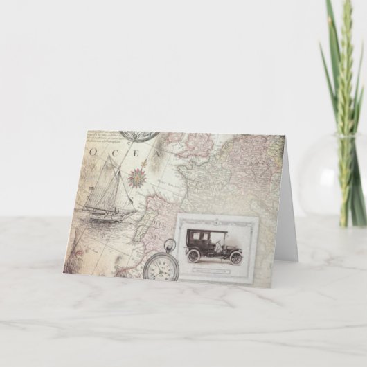 Carte Voyage vintage (Devant)