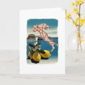Carte Voyage vintage de l'Italie (Fleur jaune)