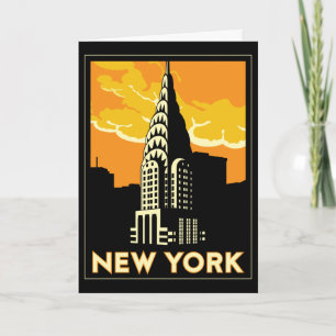 Carte voyage vintage de New York Etats-Unis Etats-Unis