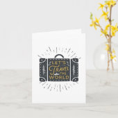 Carte Voyageons dans le monde (Fleur jaune)