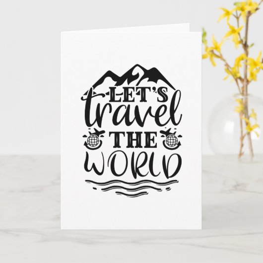 Carte Voyageons dans le monde (Fleur jaune)