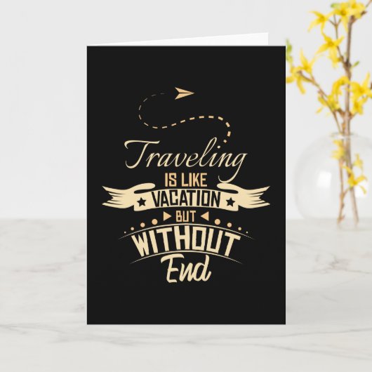 Carte Voyager, C'Est Comme Vacances (Fleur jaune)