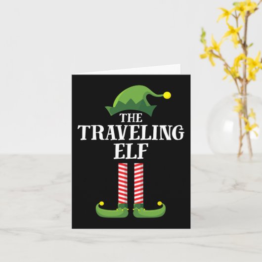 Carte Voyager Elf Correspondant Famille Groupe de Noël (Fleur jaune)