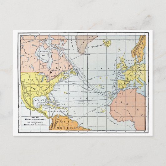 CARTE : VOYAGES ATLANTIQUES (Devant)